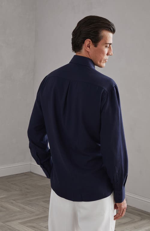 Shop Brunello Cucinelli Twill Shirt In Blue