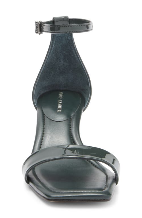 Vince Camuto Vinkely Square Toe Kitten Heel Sandal In Mallard Green