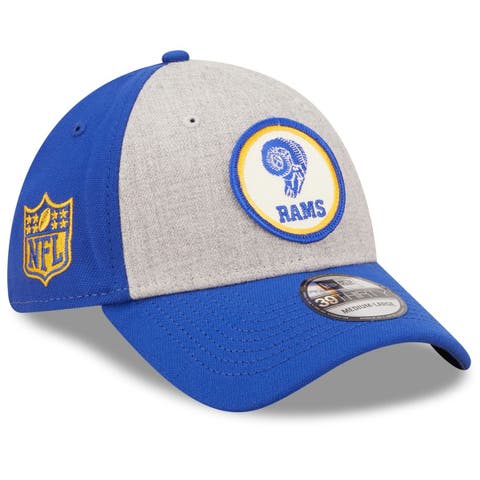 Men's New Era Gray/Royal Los Angeles Rams 2021 NFL Training Camp Official  39THIRTY Flex Hat