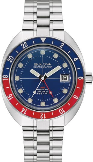 BULOVA Oceanographer Automatic Bracelet Watch 41mm Nordstrom