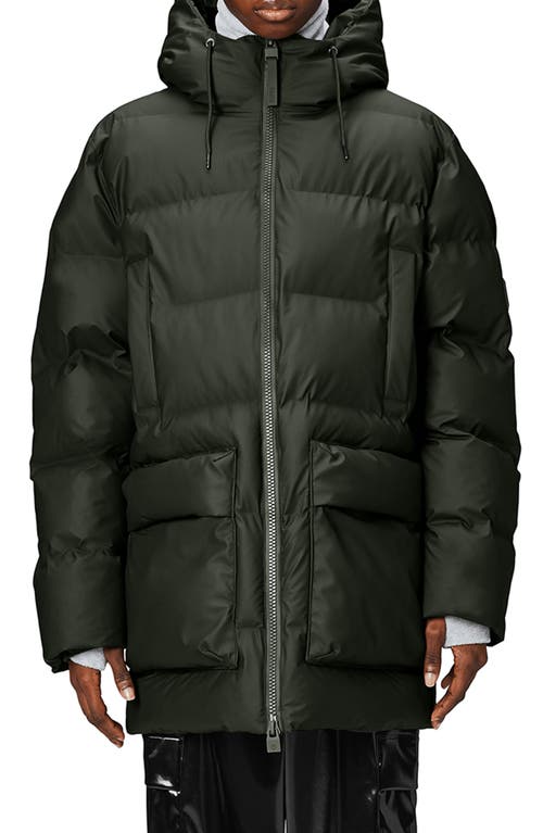 Shop Rains Alta Water Repellent Insulated Cargo Puffer Jacket In Green