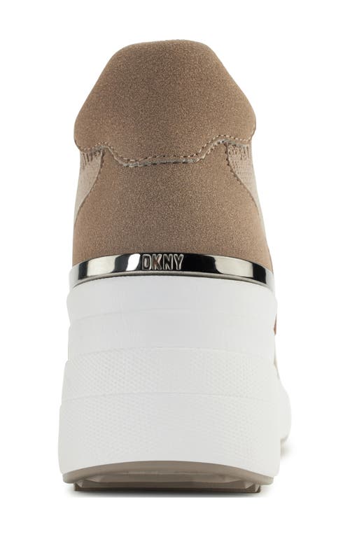 Shop Dkny Kasia Wedge Sneaker In Ash