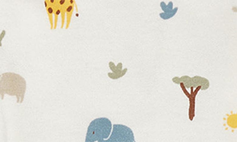 Mori Clever Zip Safari Fitted One-piece Pajamas In Safari