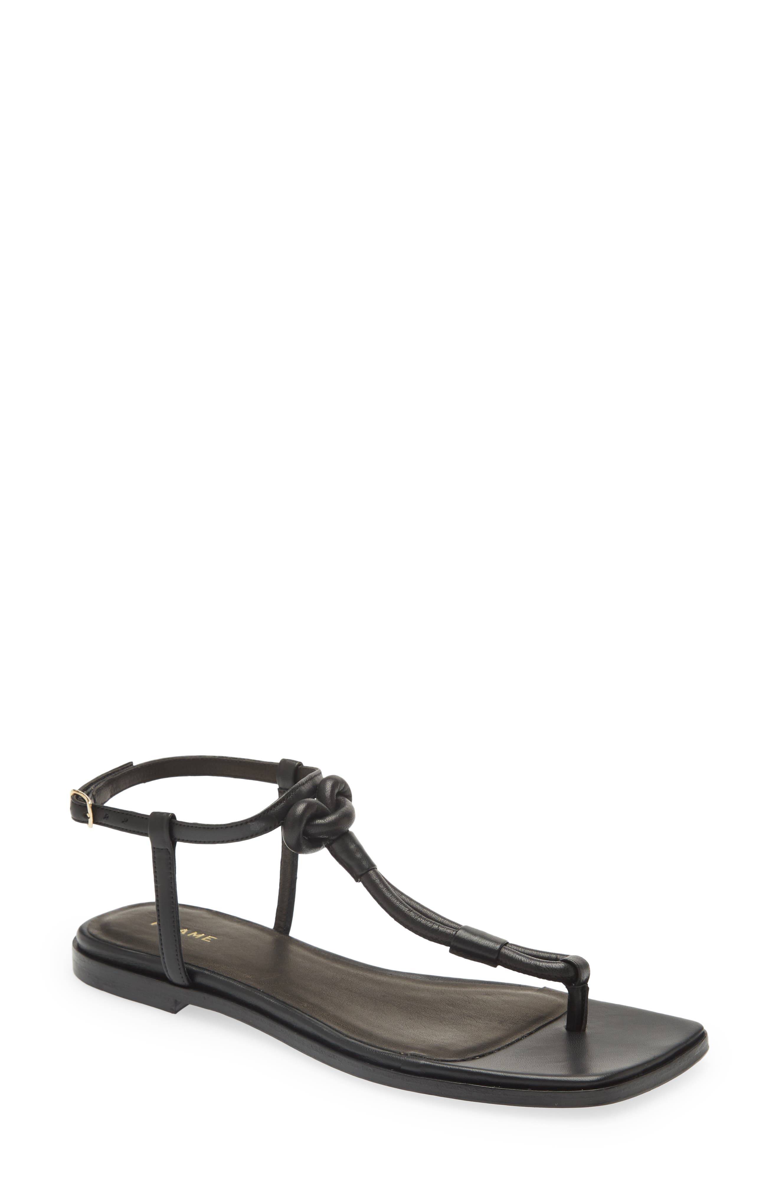 t strap slip on sandals