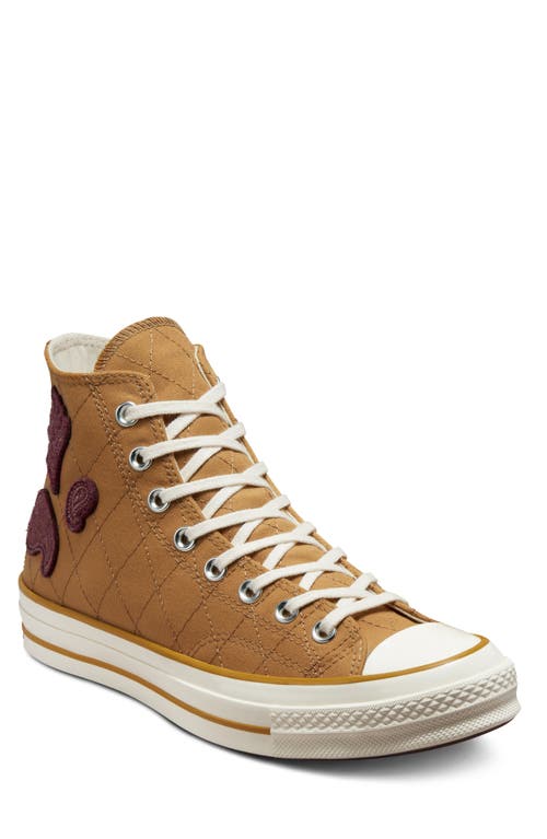 Converse Gender Inclusive Chuck Taylor All Star 70 High Top Sneaker in Honey/Bordeaux/Squirrel at Nordstrom, Size 10 Women's