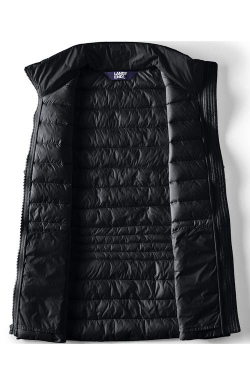 Shop Lands' End Wanderweight Packable Ultralight Down Vest In Black