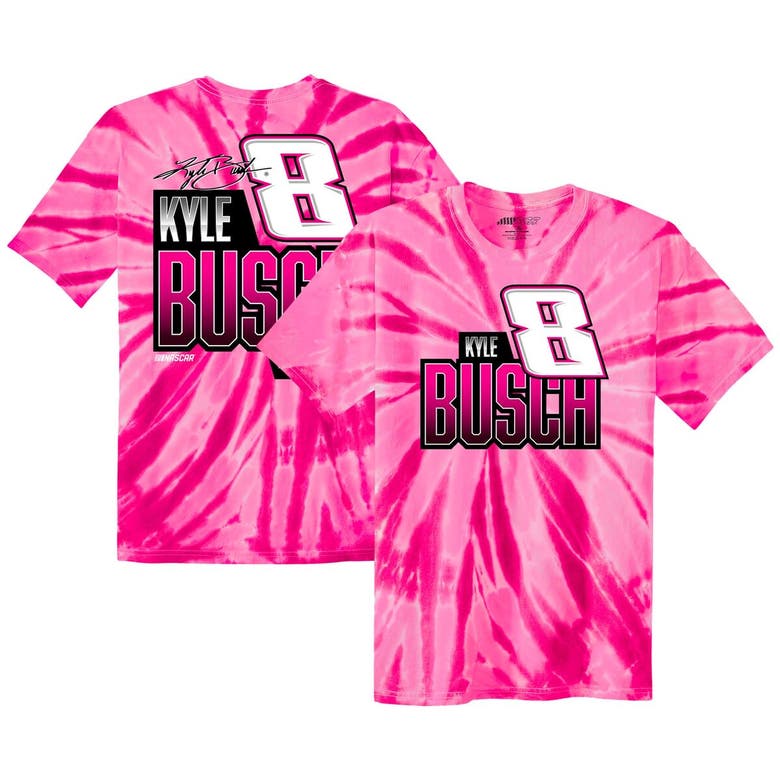 Shop Nascar Youth Richard Childress Racing Team Collection  Pink Kyle Busch Tie-dye T-shirt
