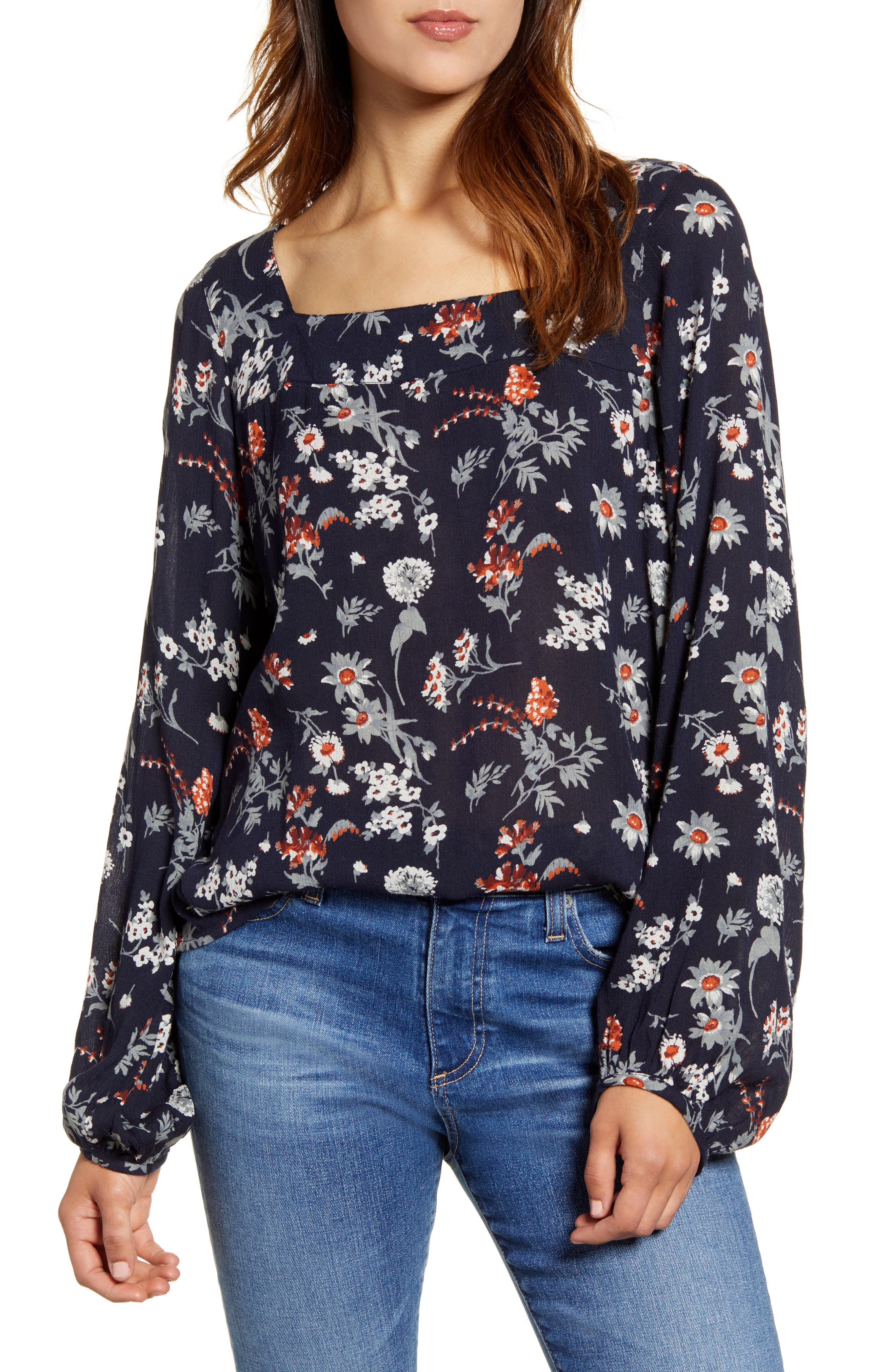 lucky brand floral embroidered sweatshirt