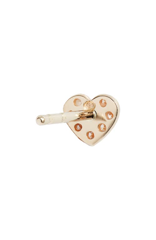 Anzie Jac + Jo Icon Pavé Heart Stud Earrings In Yellow Gold