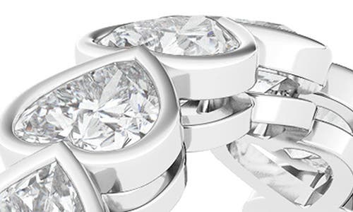 Hautecarat Bezel Heart Lab Created Diamond Ring In White Gold