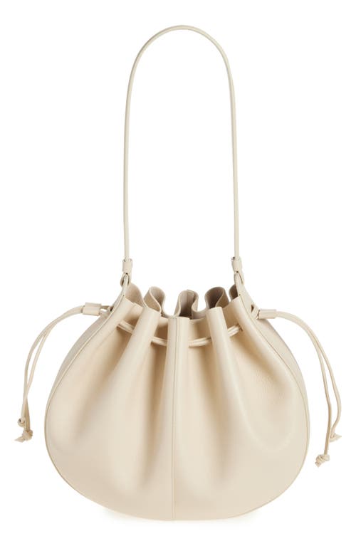 Shop Mansur Gavriel Flores Leather Bucket Bag In Avorio