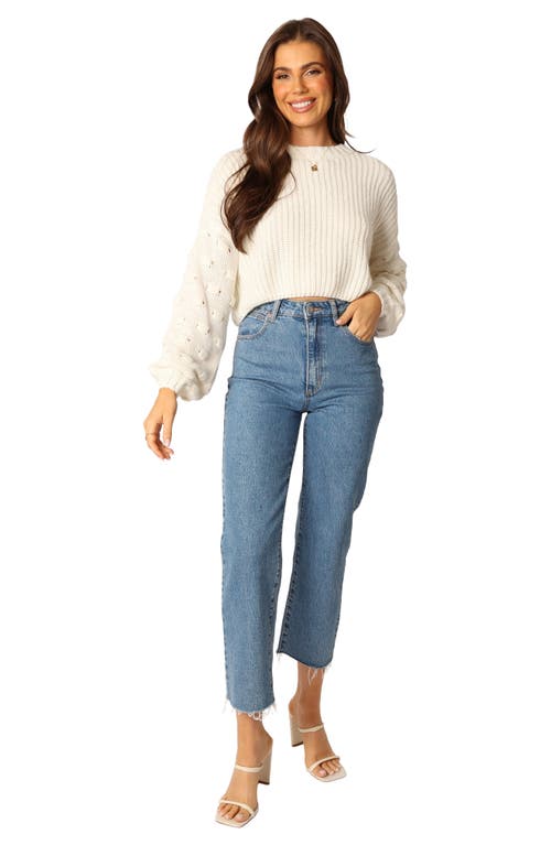 Petal And Pup Petal & Pup Catalina Textured Stitch Sleeve Sweater In White