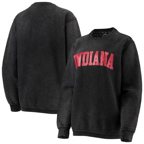 Women's Pressbox Black Oklahoma State Cowboys Comfy Cord Vintage Wash Basic  Arch Pullover Sweatshirt