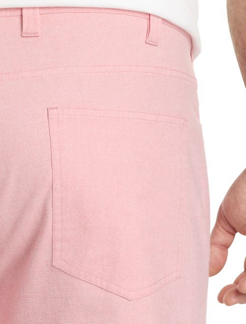 Oak Hill By Dxl Straight-fit Chambray 5-pocket Pants In Tea Rose