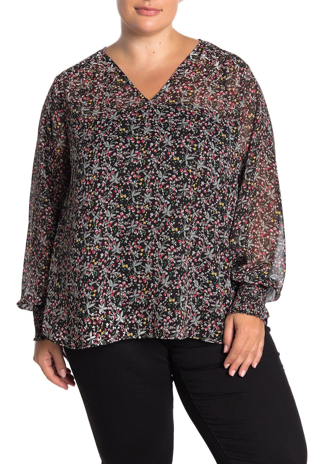 chiffon floral blouse