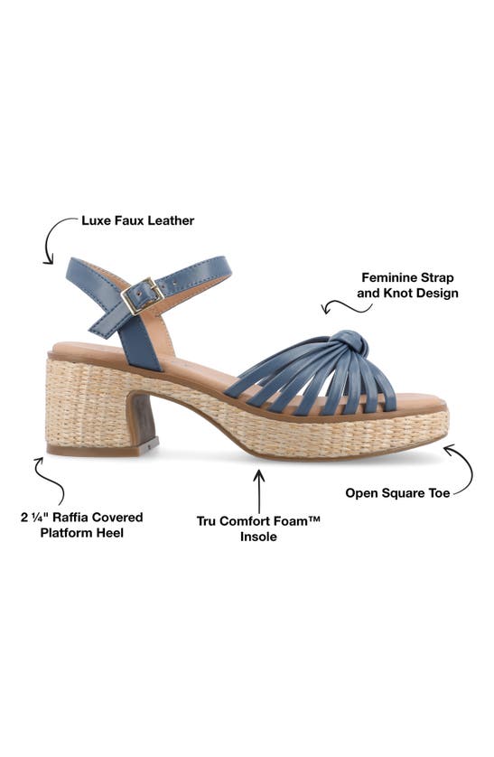 Journee Collection Hally Espadrille Platform Sandal In Blue