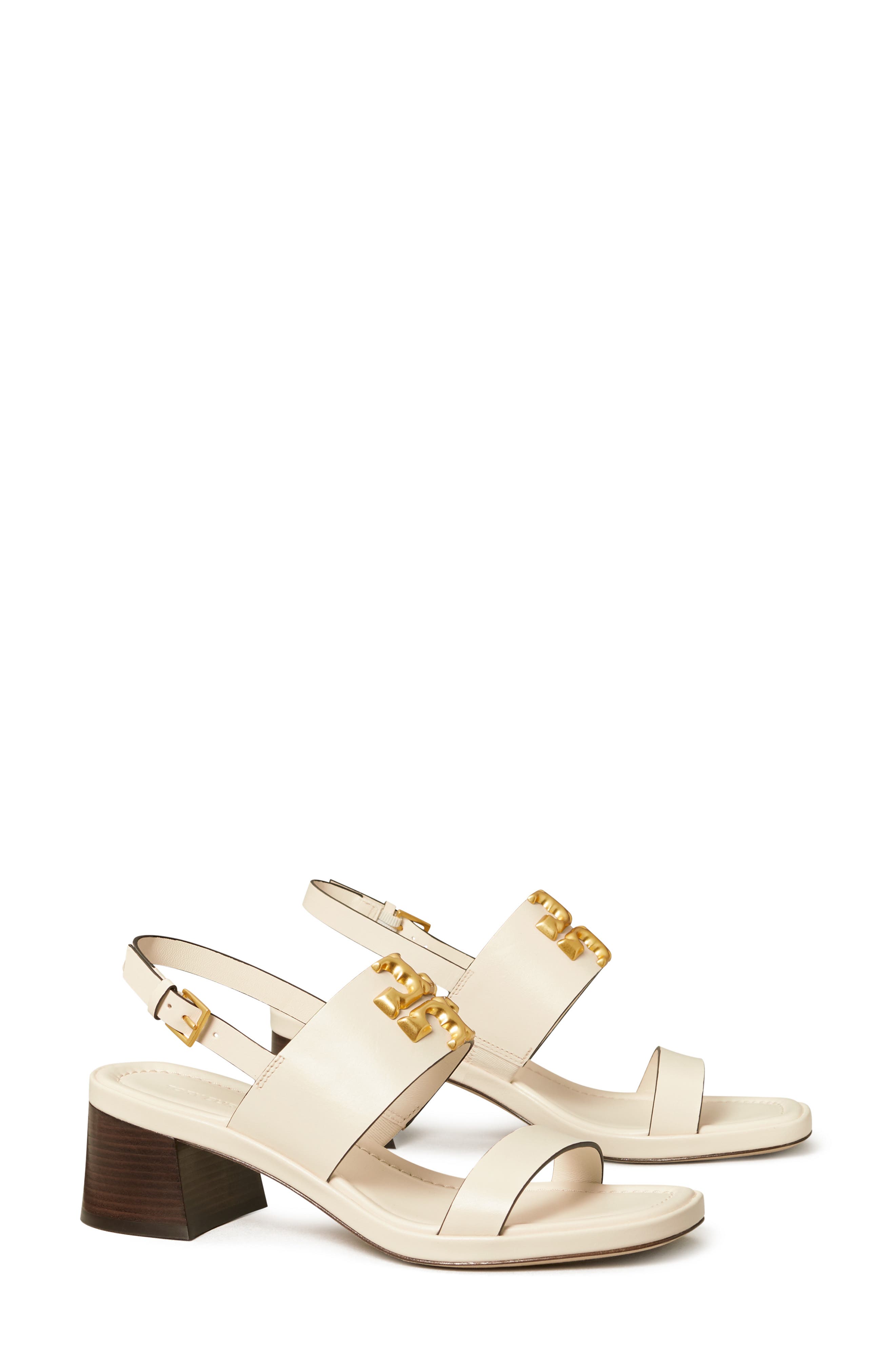 tory burch sandals white and gold