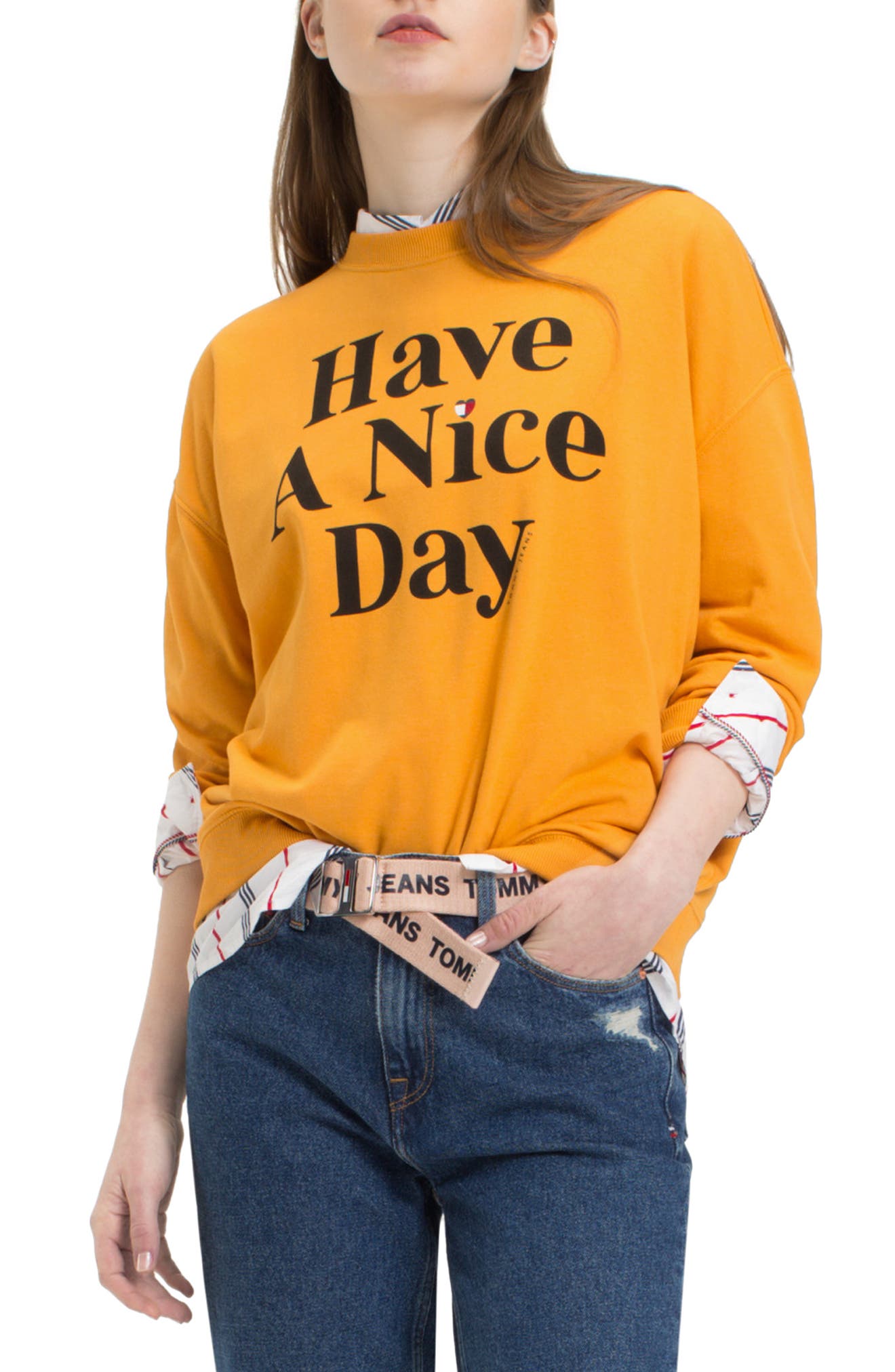 tommy jeans have a nice day sweatshirt