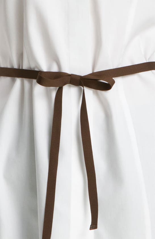 Shop Foxcroft Belted Tunic Shirt In White