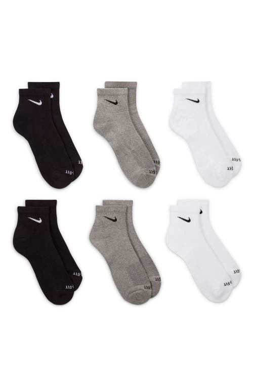 Shop Nike Dri-fit 6-pack Everyday Plus Cushioned Low Socks In Multi-color