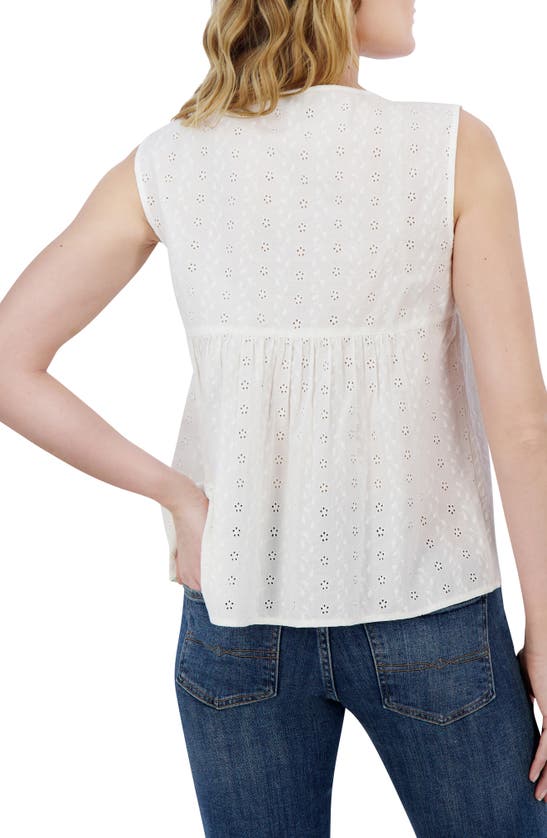 Shop Lucky Brand Shiffly Eyelet Tank In Lucky White