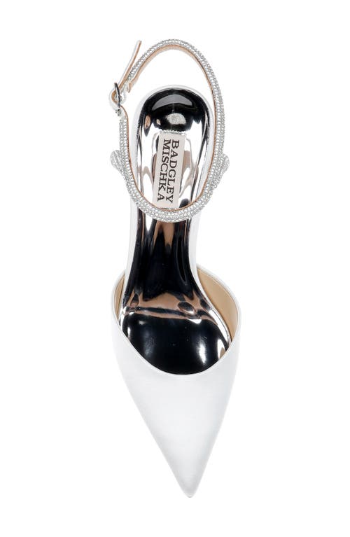 BADGLEY MISCHKA BADGLEY MISCHKA COLLECTION AUTUMN POINTED TOE ANKLE STRAP PUMP 