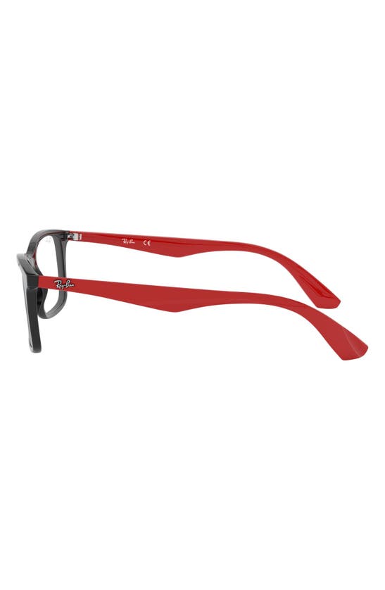 Shop Ray Ban 54mm Optical Glasses In Black/ Red