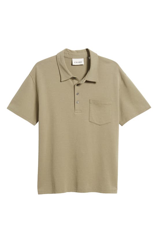 Shop Frame Duo Fold Polo In Dry Sage