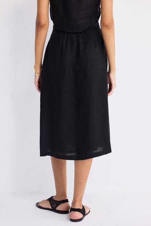Reistor Overlap Midi Skirt In Black