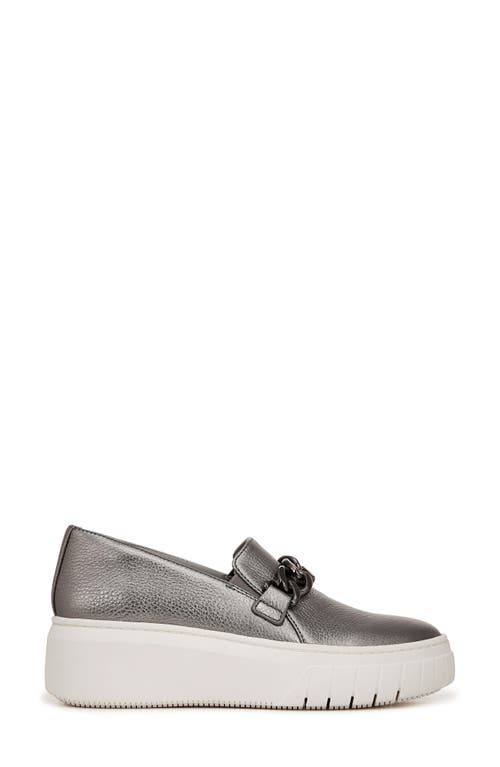 Shop Naturalizer Daphne Slip-on Platform Sneaker In Pewter Leather