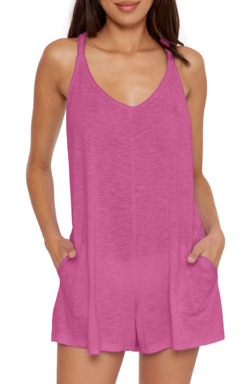 Becca Breezy Basics Cover-Up Romper in Rose Violet