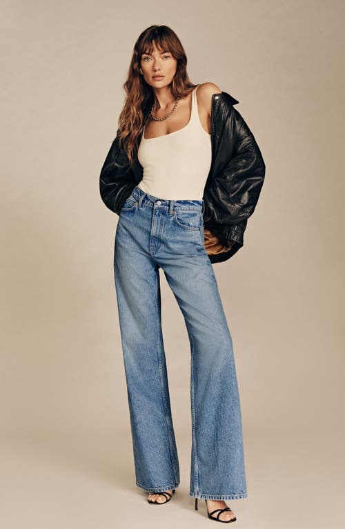 Shop Reformation Cary Slouchy Low Rise Wide Leg Jeans In Colorado