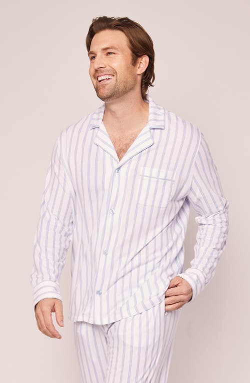 Shop Petite Plume Luxe Stripe Pima Cotton Pajamas In White