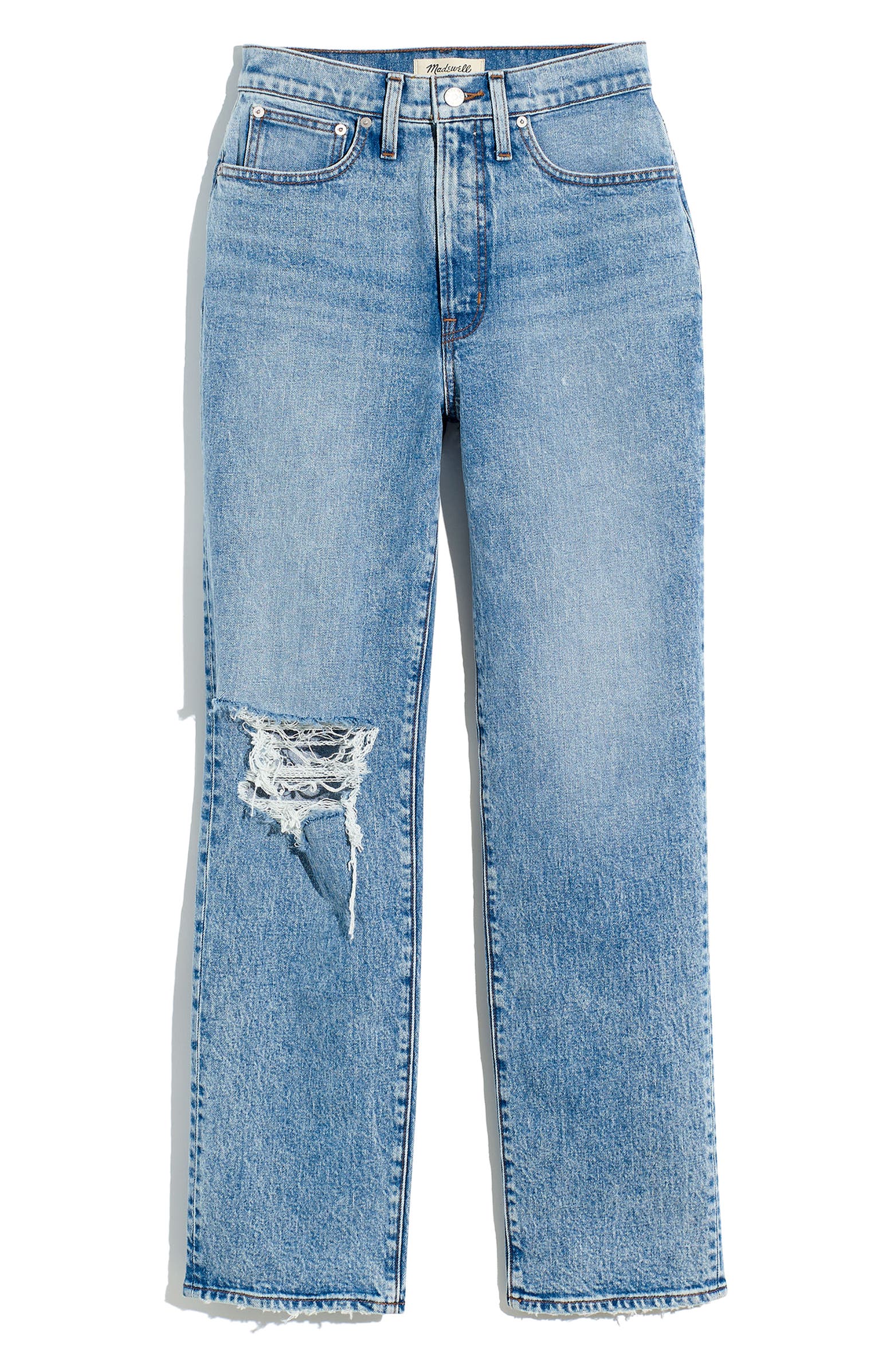 Madewell Straight Leg Stretch Cotton Jeans | Nordstrom
