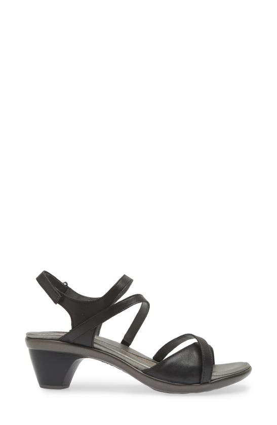 Shop Naot Limit Slingback Sandal In Shiny Black Leather