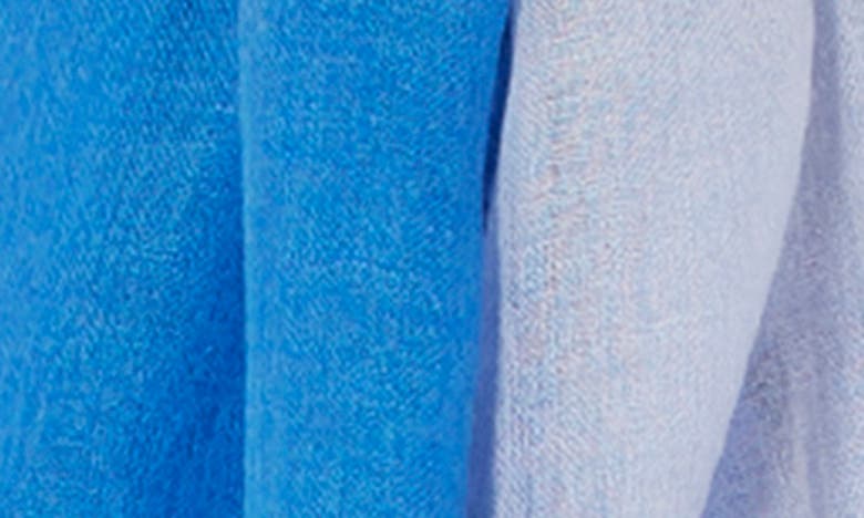 Shop Bruno Magli Cashmere Blend Dip Dye Scarf In Blue Multi