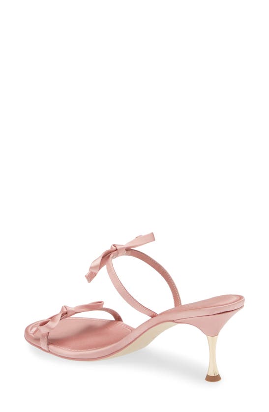 Shop Jeffrey Campbell Bow Bow Sandal In Blush Satin Gold