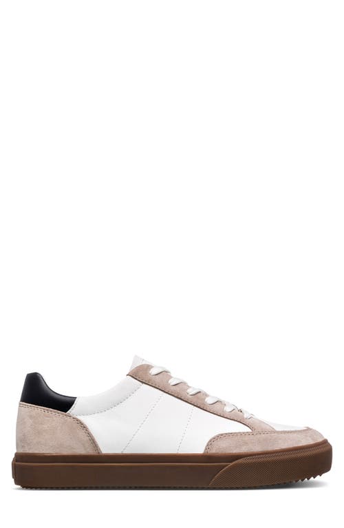 Clae Monroe Venice Leather Sneaker In White Feather Grey Dark Gum