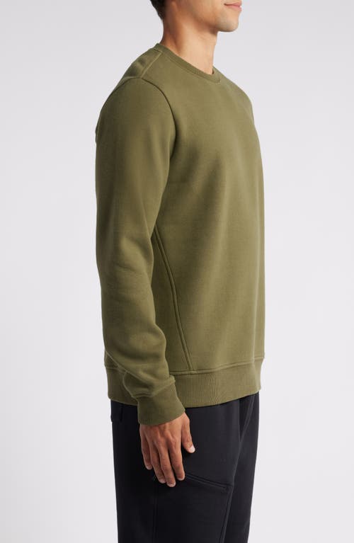 Shop Zella Cloud Fleece Sweatshirt In Olive Night