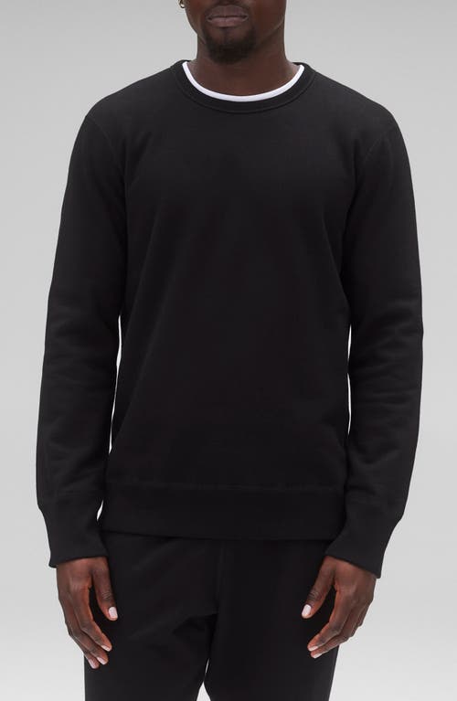 Reigning Champ Slim Fit Cotton French Terry Crewneck Sweatshirt In Black