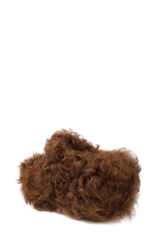 Zigi Fauna Faux Fur Platform Clog Slipper In Tan