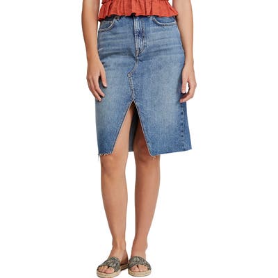 Free People Denim Pencil Skirt, Blue