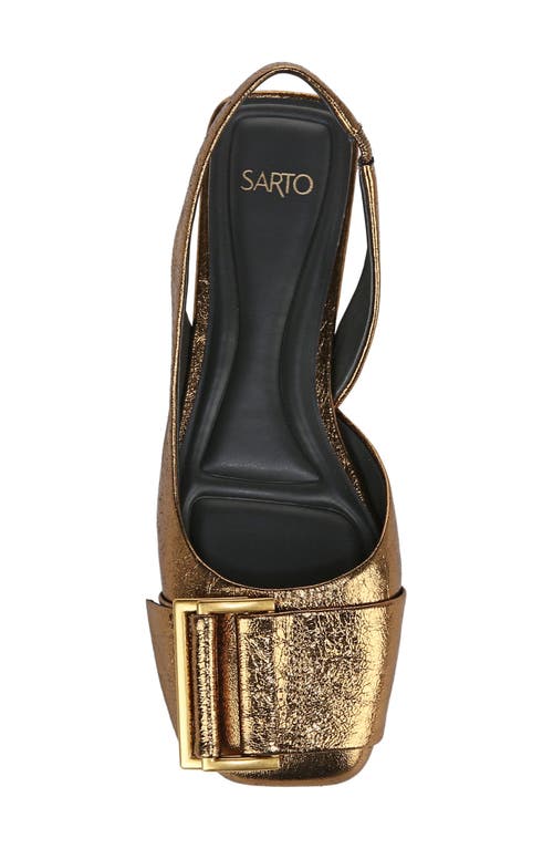 Shop Sarto By Franco Sarto Tracy Slingback Half D'orsay Flat In Bronze