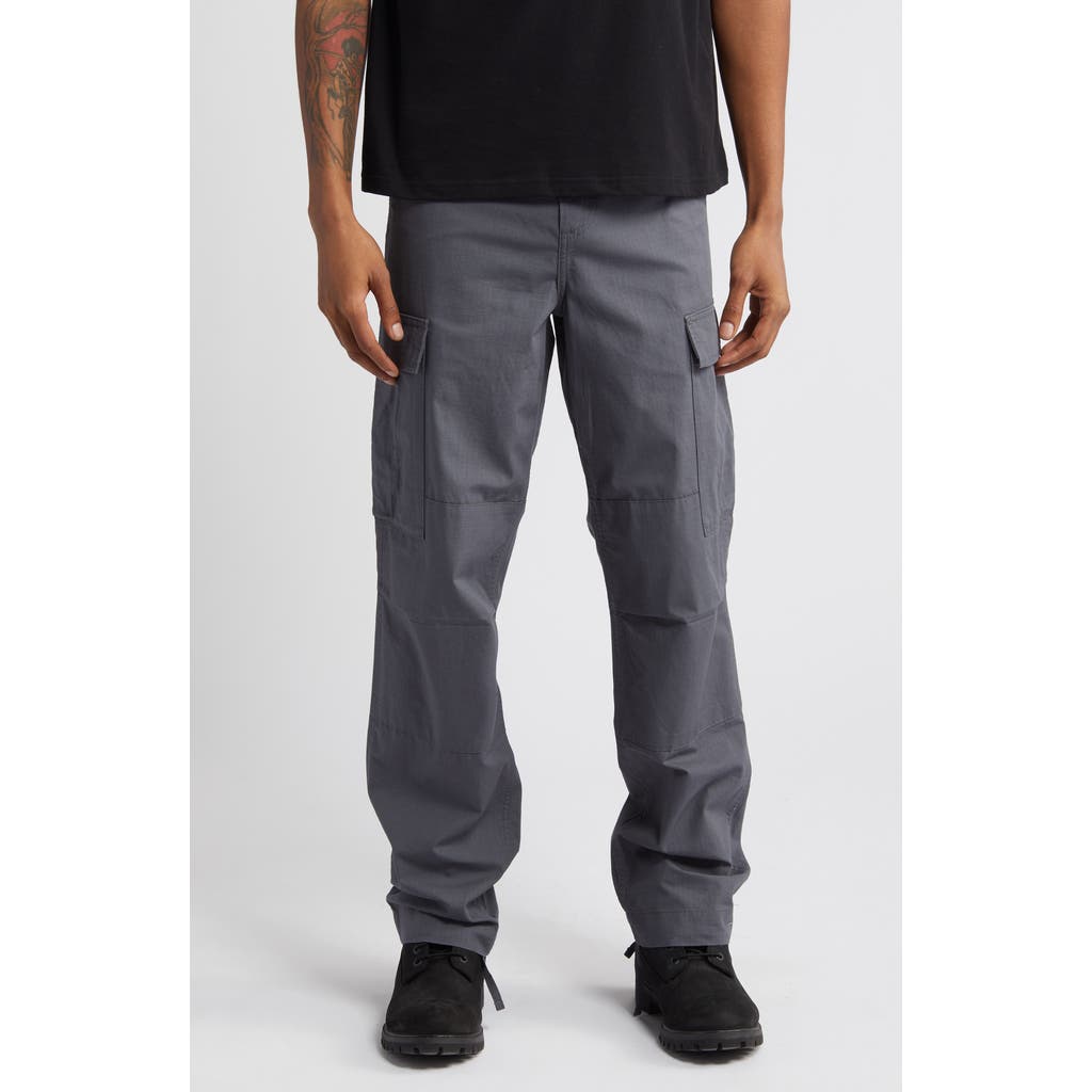 Carhartt Work In Progress Cotton Ripstop Cargo Pants In Zeus Rinsed