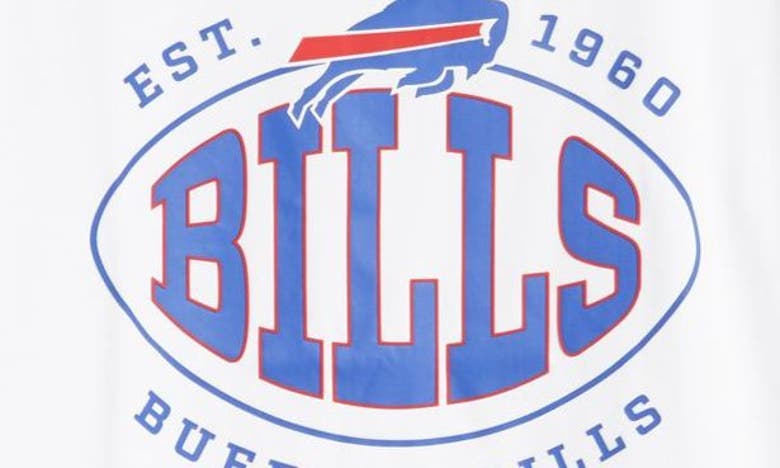 Hugo Boss Boss X Nfl Stretch Cotton Graphic T-shirt In Buffalo Bills White