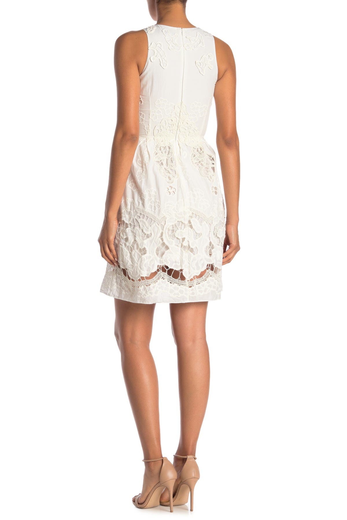 REISS Peaches and Cream Lace Fit & Flare Dress Nordstrom Rack