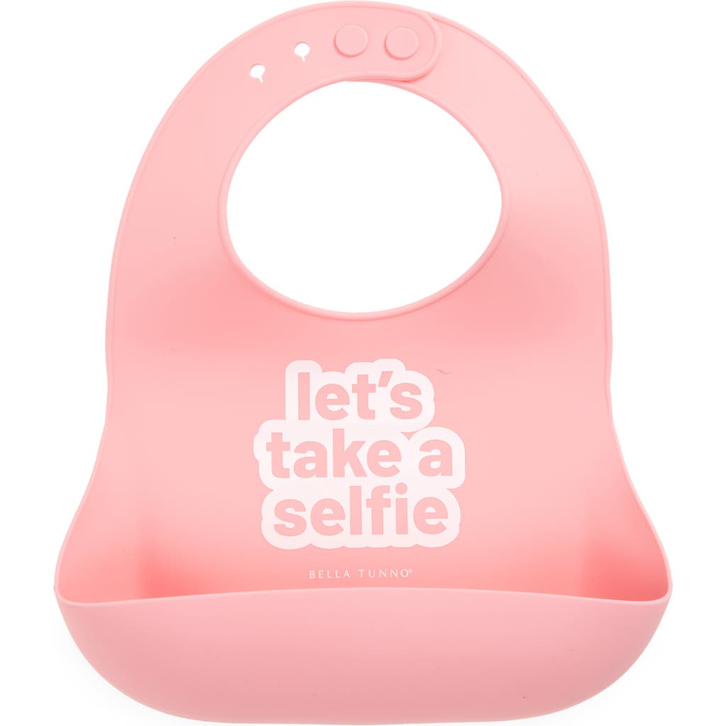 Bella Tunno Babies'  Let's Take A Selfie Silicone Wonder Bib In Pink