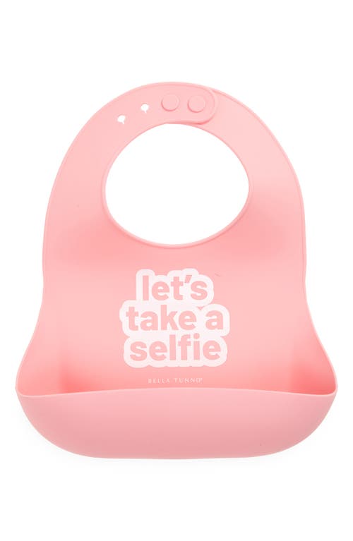 Bella Tunno Let's Take a Selfie Silicone Wonder Bib in Pink at Nordstrom