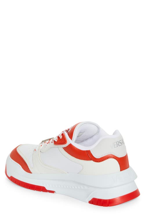 Shop Versace Odissea Sneaker In Coral White- Palladium