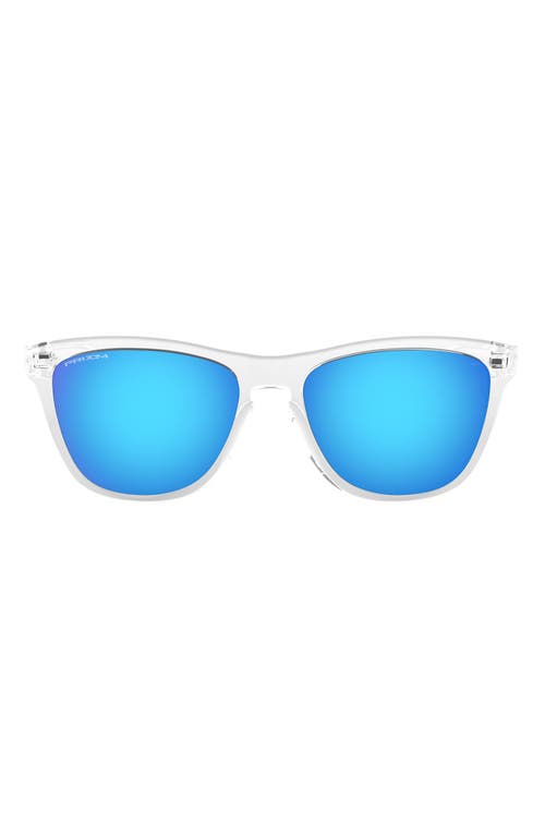 Oakley 55mm Polarized Rectangular Sunglasses in Clear/Blue at Nordstrom